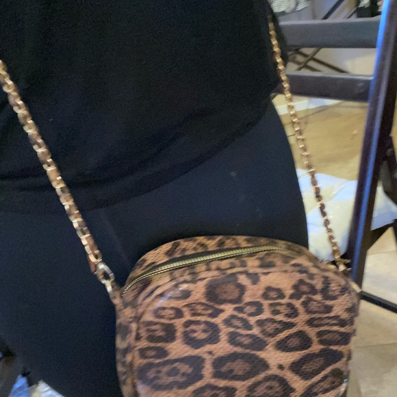 Leopard Suede Snakeskin Purse - Picture 6 of 7